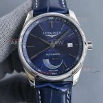 AAA replica TW factory Longines Master blue dial kinetic watch blue leather strap (1)_th.jpg